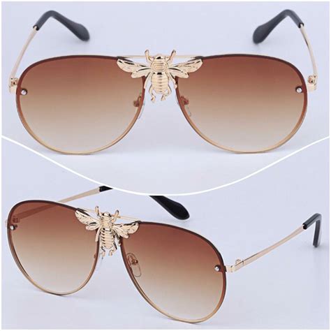 gucci limited edition bee sunglasses|Gucci oversized clear sunglasses.